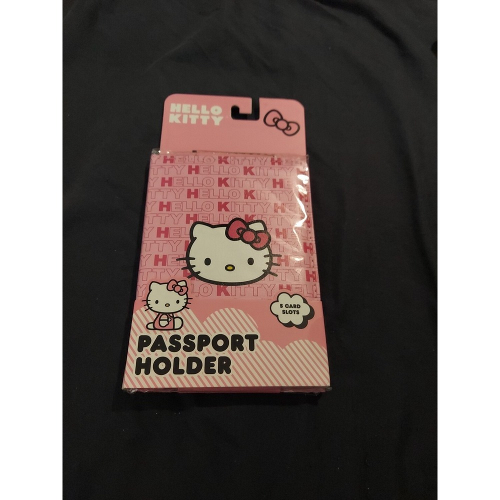 New Pink Sanrio Hello‎ Kitty Passport Holder Travel Wallet Luggage ID Document